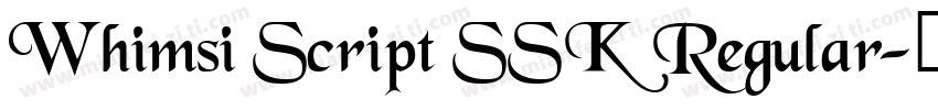 Whimsi Script SSK Regular字体转换